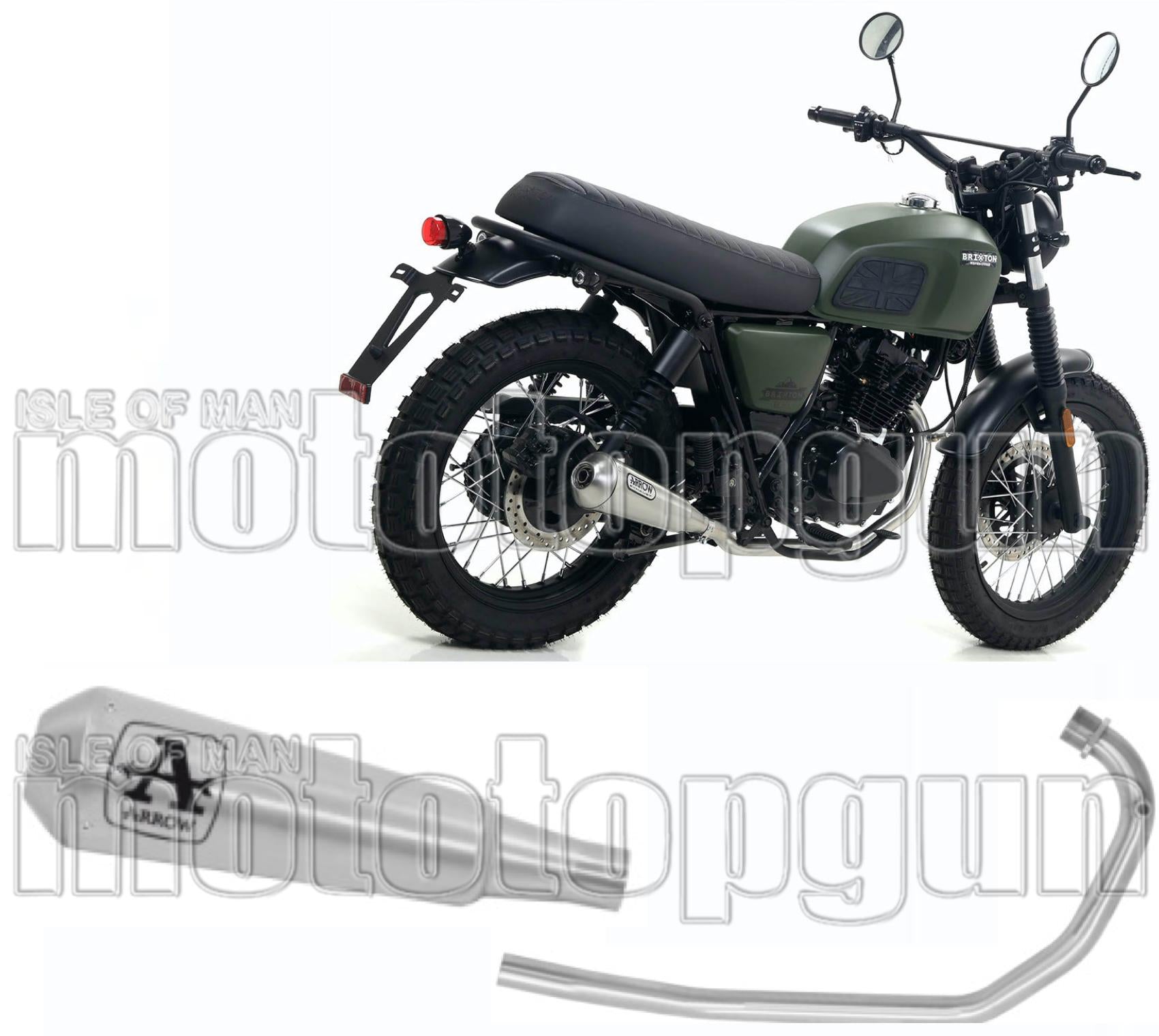 Complete Non-Catalytic Exhaust System With Sound Certification Pro-Race Nichrom Stainless Steel - Arrow Special Parts Compatible With Brixton Felsberg 125 X (2019-2020)