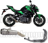 Complete Non-Catalytic Exhaust System With Sound Certification Pro-Race Nichrom Stainless Steel - Arrow Special Parts Compatible With Kawasaki Z 900 (2017-2019)