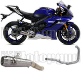 Complete Non-Catalytic Exhaust System With Sound Certification Pro-Race Nichrom Stainless Steel - Arrow Special Parts Compatible With Yamaha Yzf-R6 (2017-2021)