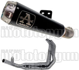 Complete Non-Catalytic Exhaust System With Sound Certification Pro-Race Black Nichrom Stainless Steel - Arrow Special Parts Compatible With Kawasaki Z 900 (2017-2019)