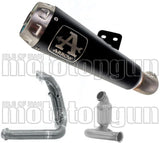 Complete Non-Catalytic Exhaust System With Sound Certification Pro-Race Black Nichrom Stainless Steel - Arrow Special Parts Compatible With Ktm 790 Duke (2023)