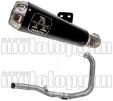 Complete Non-Catalytic Exhaust System With Sound Certification Pro-Race Black Nichrom Stainless Steel - Arrow Special Parts Compatible With Yamaha Yzf-R3 (2019-2020)