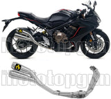 Complete Non-Catalytic Exhaust System With Sound Certification Pro-Race Twin Titanium Titanium - Arrow Special Parts Compatible With Honda Cb 650 R (2019-2023)