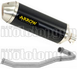 Complete Non-Catalytic Exhaust System With Sound Certification Race-Tech Black Aluminium Stainless Steel - Arrow Special Parts Compatible With Ktm 690 Enduro R (2019-2024)