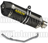 Complete Non-Catalytic Exhaust System With Sound Certification Race-Tech Carbon Carbon - Arrow Special Parts Compatible With Kawasaki Ninja 650 (2017-2020)