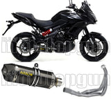 Complete Non-Catalytic Exhaust System With Sound Certification Race-Tech Carbon Carbon - Arrow Special Parts Compatible With Kawasaki Versys 650 (2017-2022)