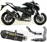 Complete Non-Catalytic Exhaust System With Sound Certification Race-Tech Carbon Carbon - Arrow Special Parts Compatible With Kawasaki Z 800 E (2013-2016)