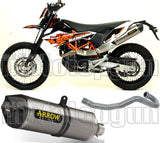 Complete Non-Catalytic Exhaust System With Sound Certification Race-Tech Aluminium Carbon - Arrow Special Parts Compatible With Ktm 690 Smc R (2019-2024)