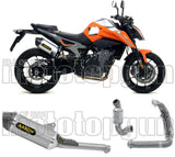 Complete Non-Catalytic Exhaust System With Sound Certification Race-Tech Aluminium Carbon - Arrow Special Parts Compatible With Ktm 890 Duke R (2020-2023)