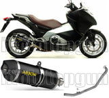 Complete Non-Catalytic Exhaust System With Sound Certification Race-Tech Black Aluminium Carbon - Arrow Special Parts Compatible With Honda Nc 700 X (2012-2013)
