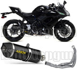 Complete Non-Catalytic Exhaust System With Sound Certification Race-Tech Black Aluminium Carbon - Arrow Special Parts Compatible With Kawasaki Ninja 650 (2017-2020)