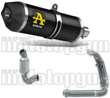 Complete Non-Catalytic Exhaust System With Sound Certification Race-Tech Black Aluminium Carbon - Arrow Special Parts Compatible With Ktm 790 Duke (2023)