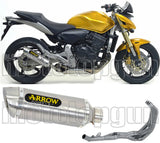 Complete Non-Catalytic Exhaust System With Sound Certification Thunder Aluminium Stainless Steel - Arrow Special Parts Compatible With Honda Cbr 600 F (2011-2013)