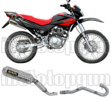Complete Non-Catalytic Exhaust System With Sound Certification Thunder Aluminium Stainless Steel - Arrow Special Parts Compatible With Honda Xr 125 R (2004-2005)