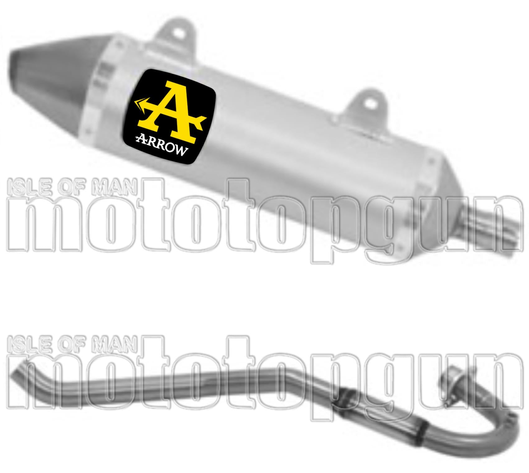 Complete Non-Catalytic Exhaust System With Sound Certification Thunder Aluminium Stainless Steel - Arrow Special Parts Compatible With Malaguti Xsm 125 4T (2019-2020)