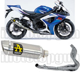 Complete Non-Catalytic Exhaust System With Sound Certification Thunder Aluminium Stainless Steel - Arrow Special Parts Compatible With Suzuki Gsx-R 600 Ie (2006-2007)