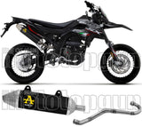 Complete Catalytic Exhaust System With Sound Certification Thunder Black Aluminium Stainless Steel - Arrow Special Parts Compatible With Um Dsr Ex 125 (2018-2020)