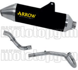 Complete Non-Catalytic Exhaust System With Sound Certification Thunder Black Aluminium Stainless Steel - Arrow Special Parts Compatible With Honda Crf 300 L (2021-2024)