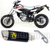 Complete Non-Catalytic Exhaust System With Sound Certification Thunder Black Aluminium Stainless Steel - Arrow Special Parts Compatible With Yamaha Wr 125 X (2009-2016)