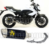 Complete Non-Catalytic Exhaust System With Sound Certification Thunder Black Aluminium Stainless Steel - Arrow Special Parts Compatible With Yamaha Xj6 Diversion (2009-2015)