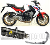 Complete Non-Catalytic Exhaust System With Sound Certification Thunder Carbon Carbon - Arrow Special Parts Compatible With Honda Cb 650 F (2014-2018)