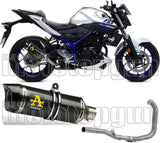 Complete Non-Catalytic Exhaust System With Sound Certification Thunder Carbon Carbon - Arrow Special Parts Compatible With Yamaha Yzf-R3 (2021-2024)
