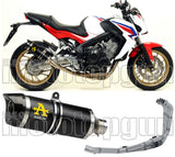 Complete Non-Catalytic Exhaust System With Sound Certification Thunder Black Aluminium Carbon - Arrow Special Parts Compatible With Honda Cb 650 F (2014-2018)