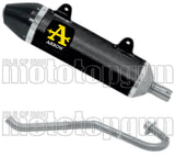 Complete Non-Catalytic Exhaust System With Sound Certification Thunder Black Aluminium Carbon - Arrow Special Parts Compatible With Malaguti Xtm 125 4T (2019-2020)