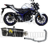 Complete Non-Catalytic Exhaust System With Sound Certification Thunder Black Aluminium Carbon - Arrow Special Parts Compatible With Yamaha Mt-03 (2018-2019)