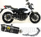 Complete Non-Catalytic Exhaust System With Sound Certification Thunder Black Aluminium Carbon - Arrow Special Parts Compatible With Yamaha Xj6 Diversion (2009-2015)