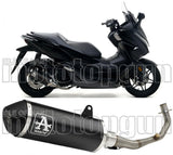 Complete Non-Catalytic Exhaust System With Sound Certification Urban Black Aluminium Stainless Steel Black - Arrow Special Parts Compatible With Honda Forza 125 (2015-2016)