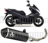 Complete Non-Catalytic Exhaust System With Sound Certification Urban Black Aluminium Stainless Steel Black - Arrow Special Parts Compatible With Honda Pcx 125 (2017)