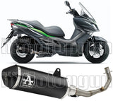 Complete Non-Catalytic Exhaust System With Sound Certification Urban Black Aluminium Stainless Steel Black - Arrow Special Parts Compatible With Kawasaki J 125 (2016)