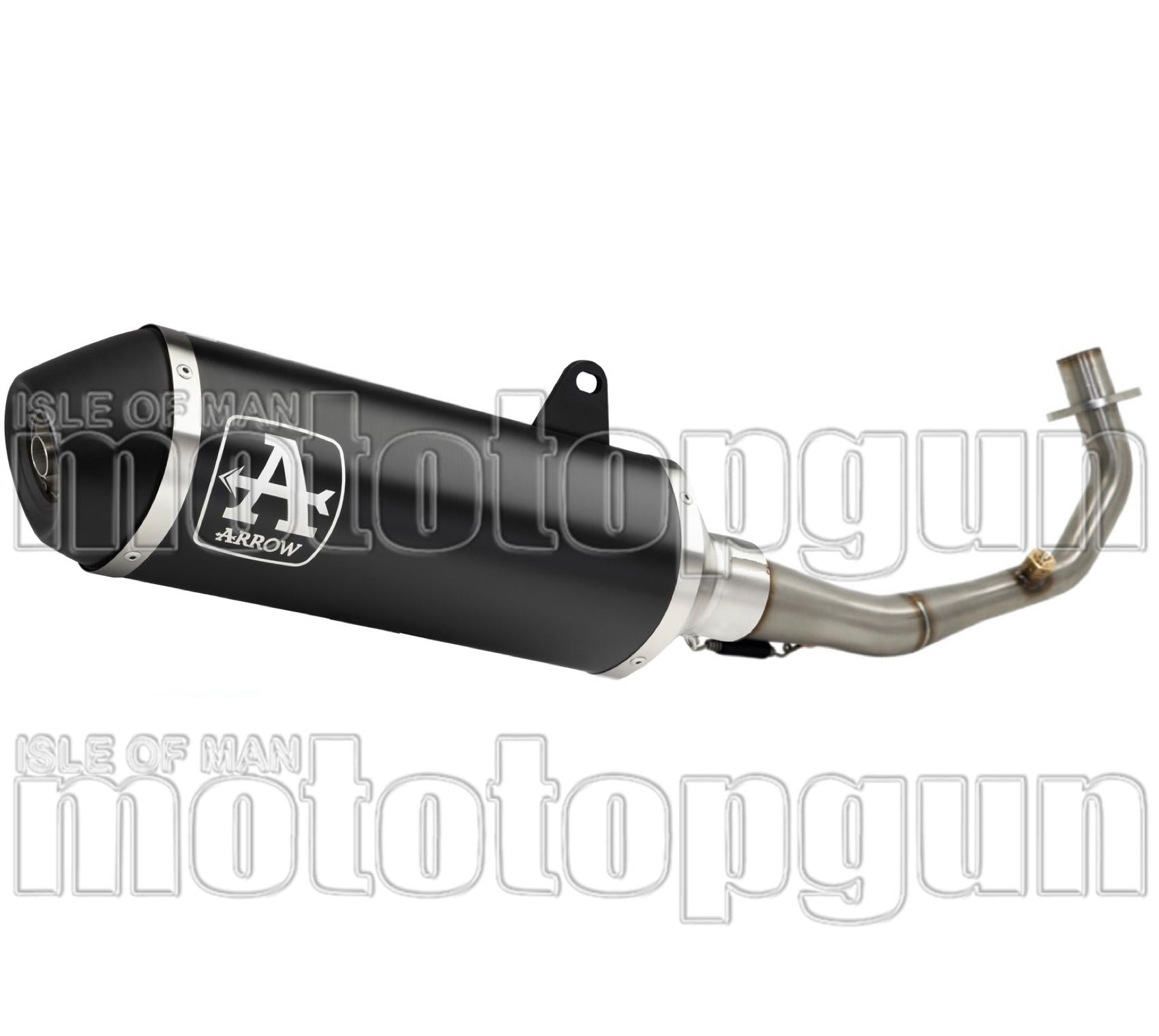 Complete Non-Catalytic Exhaust System With Sound Certification Urban Black Aluminium Stainless Steel Black - Arrow Special Parts Compatible With Piaggio Medley 150 S Abs (2020-2024)