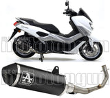 Complete Non-Catalytic Exhaust System With Sound Certification Urban Black Aluminium Stainless Steel Black - Arrow Special Parts Compatible With Yamaha Tricity 125 (2017-2020)