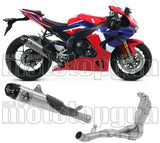 Complete Non-Catalytic Exhaust System With Sound Certification Works Titanium Carbon - Arrow Special Parts Compatible With Honda Cbr 1000 Rr - R (2020-2023)