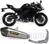 Complete Non-Catalytic Exhaust System With Sound Certification X-Kone Nichrom Carbon - Arrow Special Parts Compatible With Kawasaki Z 650 (2017-2020)
