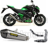Complete Non-Catalytic Exhaust System With Sound Certification X-Kone Nichrom Carbon - Arrow Special Parts Compatible With Kawasaki Z 800 E (2013-2016)