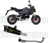Complete Non-Catalytic Exhaust System With Sound Certification X-Kone Black Nichrom Carbon - Arrow Special Parts Compatible With Honda Msx 125 (2016-2020)