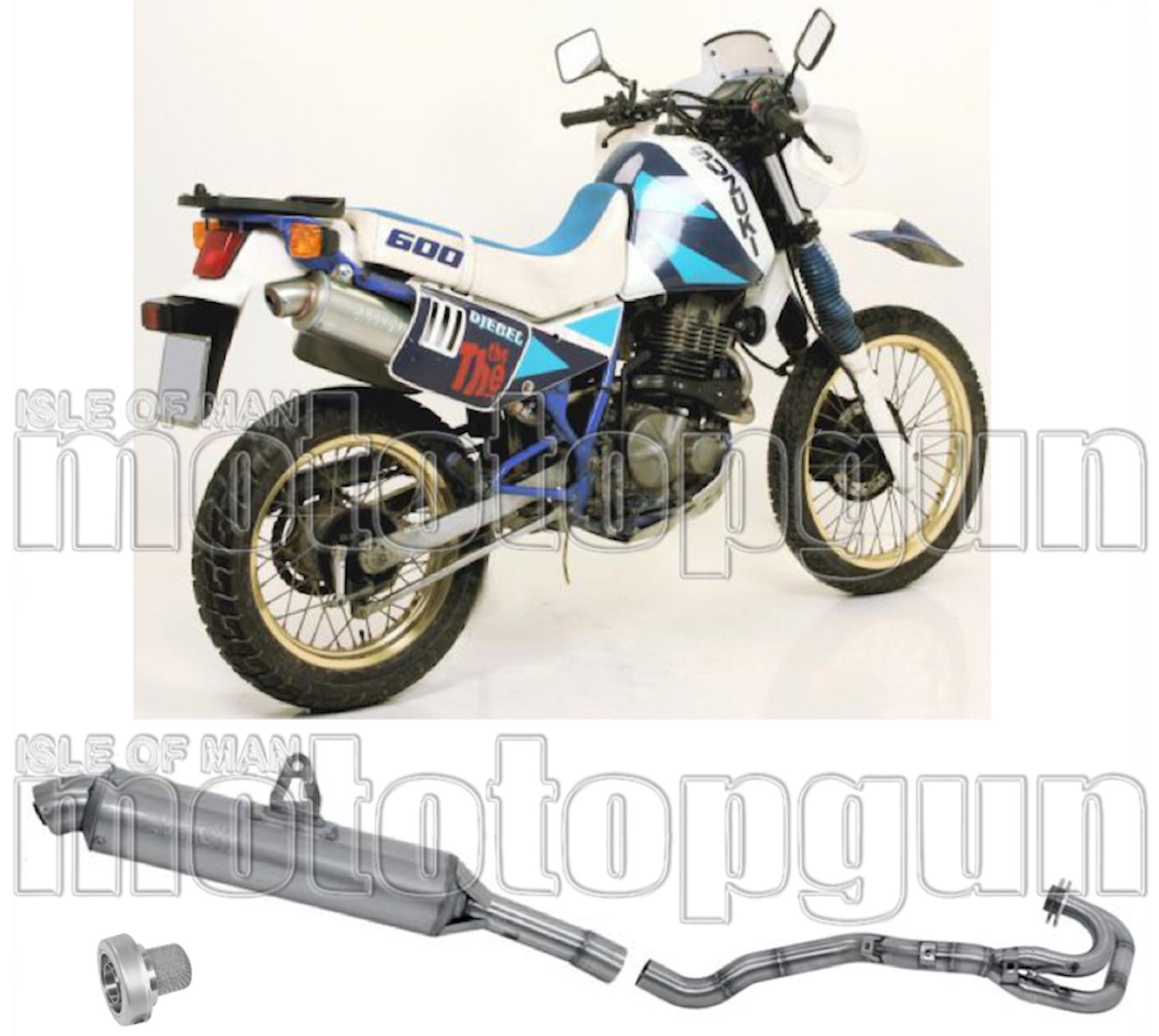 Complete Non-Catalytic Exhaust System With Sound Certification Paris Dacar Stainless Steel Stainless Steel - Arrow Special Parts Compatible With Suzuki Dr 600 R (1985-1987)