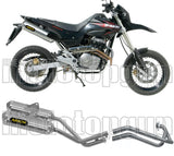 Complete Non-Catalytic Exhaust System With Sound Certification Thunder Aluminium Stainless Steel - Arrow Special Parts Compatible With Honda Fmx 650 (2005-2008)