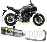 Complete Non-Catalytic Exhaust System With Sound Certification Thunder Titanium Carbon - Arrow Special Parts Compatible With Yamaha Tracer 700 (2016-2019)