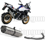 Complete Non-Catalytic Exhaust System With Sound Certification Maxi Race-Tech Full Titanium Carbon - Arrow Special Parts Compatible With Bmw R 1250 Gs Adventure (2019-2024)