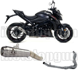Complete Non-Catalytic Exhaust System With Sound Certification Pro-Race Nichrom Stainless Steel - Arrow Special Parts Compatible With Suzuki Katana 1000 (2019-2020)