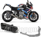 Complete Non-Catalytic Exhaust System With Sound Certification Pista Black Titanium Carbon - Arrow Special Parts Compatible With Bmw M 1000 R (2023-2024)