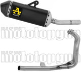 Complete Non-Catalytic Exhaust System With Sound Certification Explorer Black Aluminium Carby End Cap - Arrow Special Parts Compatible With Yamaha Ténéré 700 (2021-2024)