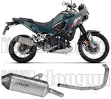 Complete Non-Catalytic Exhaust System With Sound Certification Explorer Titanium Carby End Cap - Arrow Special Parts Compatible With Kawasaki Kle 500 (2026)