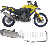 Complete Non-Catalytic Exhaust System With Sound Certification Explorer Titanium Carby End Cap - Arrow Special Parts Compatible With Suzuki V-Strom 800 De (2025-2026)