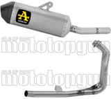 Complete Non-Catalytic Exhaust System With Sound Certification Explorer Titanium Carby End Cap - Arrow Special Parts Compatible With Yamaha Ténéré 700 (2021-2024)