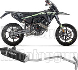 Complete Non-Catalytic Exhaust System With Sound Certification Icon Black Aluminium Carby End Cap - Arrow Special Parts Compatible With Fantic Motor Xmf 125 (2025-2026)